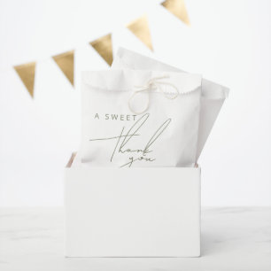 Minimale Hellgrüne Süße Dankeschön Hochzeit Geschenktütchen