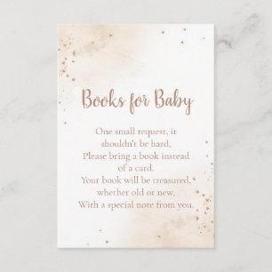Minimale Herz Bücher für Baby Karte – Rosafarben