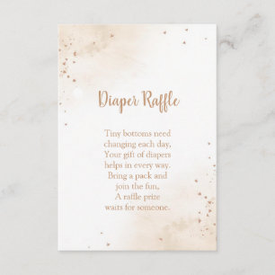 Minimale Herz-Windel-Raffle-Karte – Modern Blush Begleitkarte