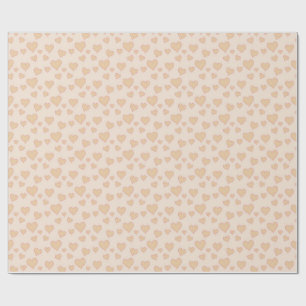 "Minimale Herzliebe-Verpackungspapier – Beige Ästh Geschenkpapier