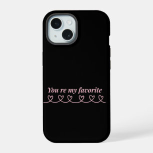 Minimale Herzpfeil-Valentins-T-Shirt iPhone 15 Hülle