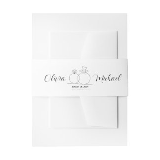Minimale Hochzeit Einladungsbanderole