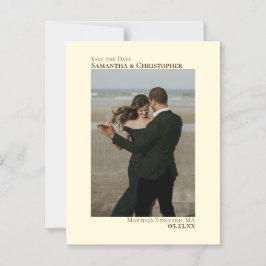 Minimale Hochzeit Save the Date Vertikal Foto Elfe Magneteinladung