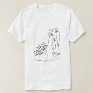 Minimale Hochzeit T-Shirt   gerade verheiratet
