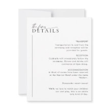 Minimale Hochzeitdetails Einschließkarte LAYLA