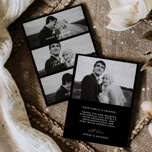 Minimale Hochzeits-Dankeschön-Fotokarte Save The Date