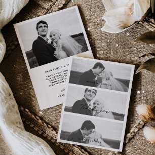 Minimale Hochzeits-Dankeschön-Fotokarte Save The Date