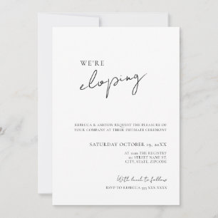 Minimale Hochzeitseinladung für eine intime Hochze Einladung