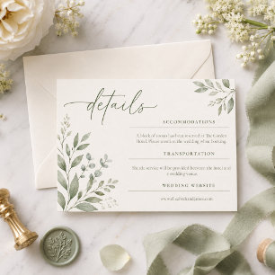 Minimale Hochzeitskarte mit botanischen Details in Dankeskarte