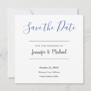 Minimale Hochzeitsprofis Save The Date