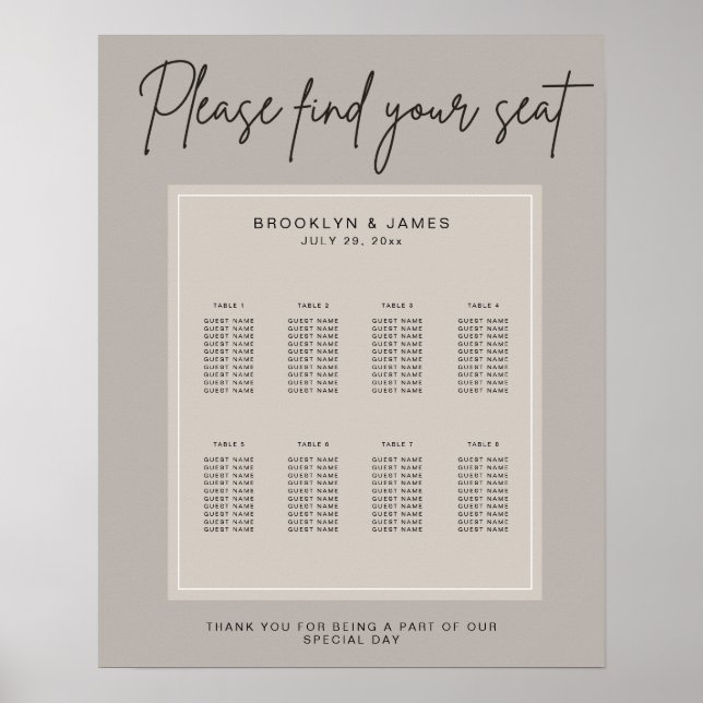 Minimale Hochzeitsstift Poster (Vorne)