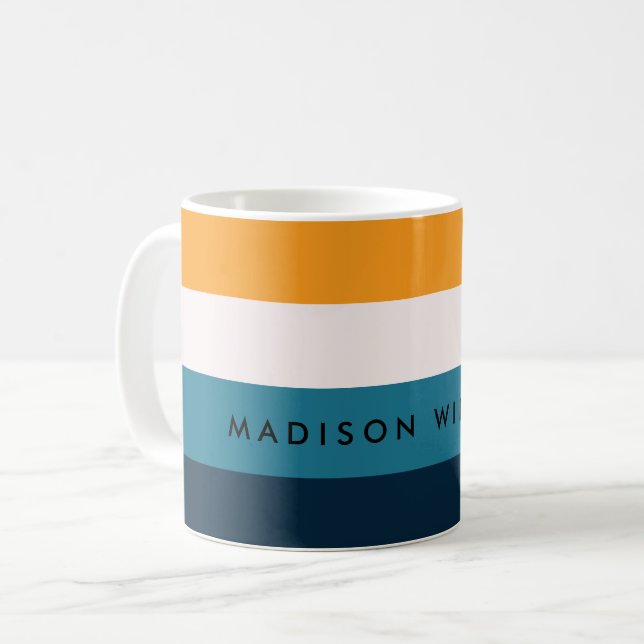 Minimale horizontale Tasse des Farbblockes (Vorderseite Links)