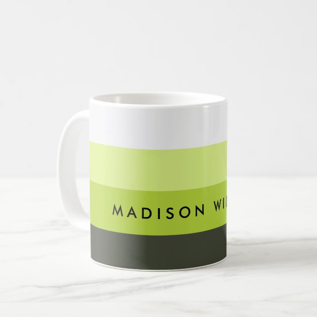 Minimale horizontale Tasse des Farbblockes (Vorderseite Links)
