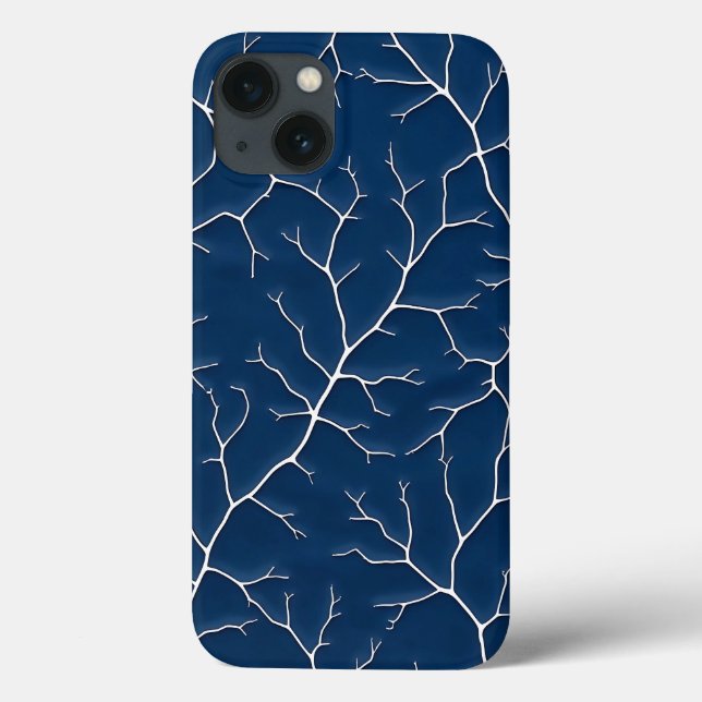 Minimale Indigo-Zweig-iPhone-Hülle Look Case-Mate iPhone Hülle (Rückseite)