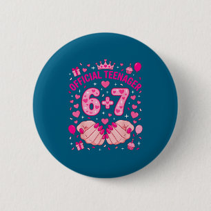 Minimale Jahr alte Mädchen Teenager Nägel Button