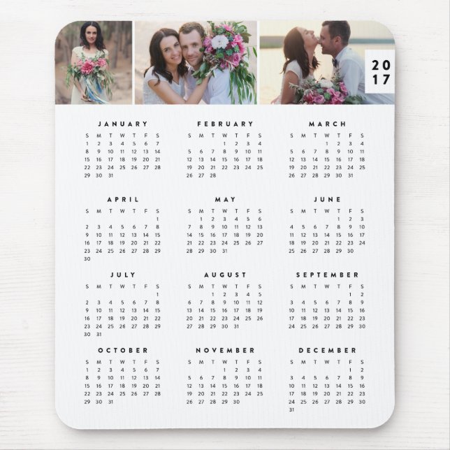 Minimale jährliche Kalendermousepad Mousepad (Vorne)