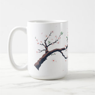Minimale japanische Baumzweige Kaffeetasse