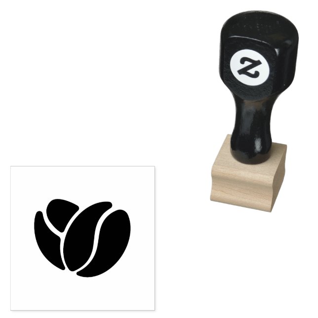 Minimale Kaffeebohnen-Icon-Stempel-Design Gummistempel (Stempel)