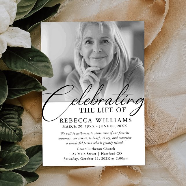 Minimale Kalligrafie-Feier zur Einladung zum Leben (Von Creator hochgeladen)