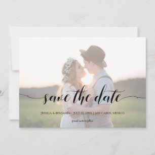 Minimale Kalligrafie-Skript Hochzeitung verblichen Save The Date