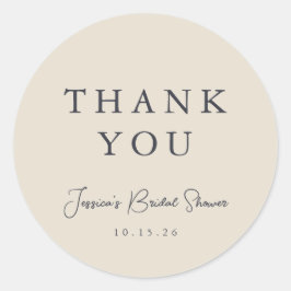 Minimale Kalligraphie Elfenbeinküste Brautparty Vi Runder Aufkleber