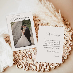 Minimale kalligraphische Hochzeiten Fotos Danke Ka