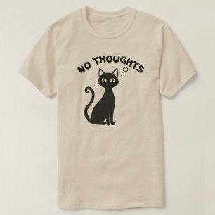 Minimale Katze-Blank-Expression-Illustration ohne T-Shirt