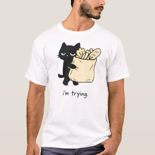 Minimale Katzen-Großmarkt Humor Gestaltung, T-Shirt
