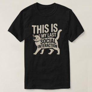 Minimale Katzen-Letzte-Soziale-Interaktions-Gestal T-Shirt
