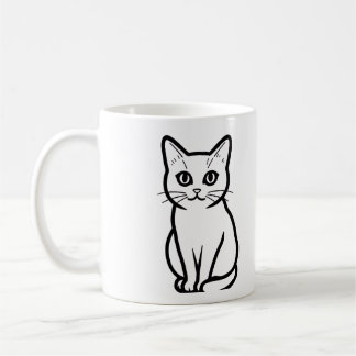 Minimale Katzensilhouette-Tasse Kaffeetasse