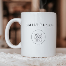 Minimale klassische Geschäftstasse mit Logo Kaffeetasse