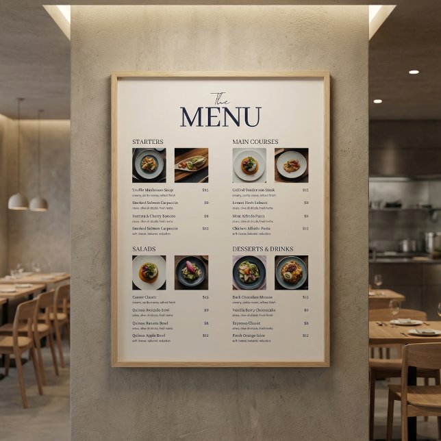 Minimale klassische Restaurantmenü-Bilder QR-Code (Von Creator hochgeladen)