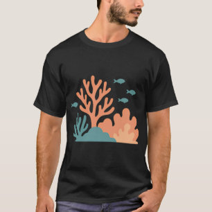 Minimale Korallenriffe mit Fischen T-Shirt