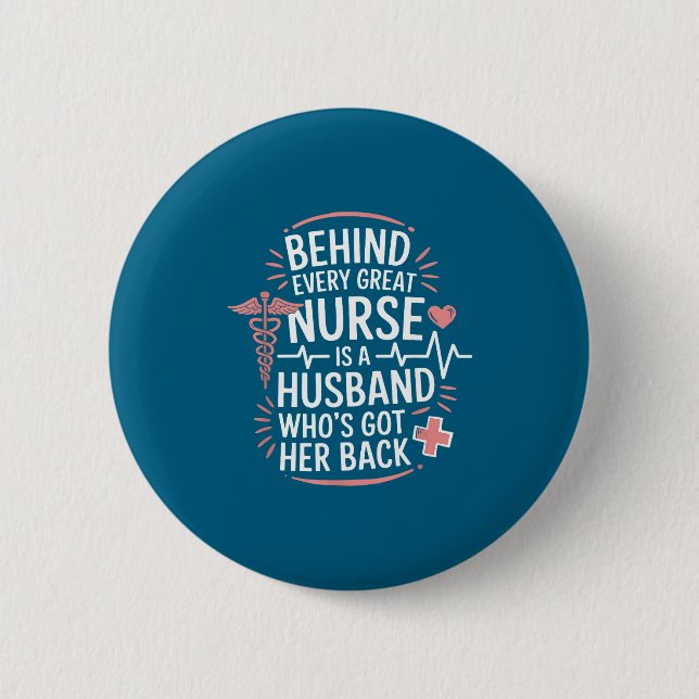Minimale Krankenschwester-Frau-Pflege-Design für Button (Vorderseite)