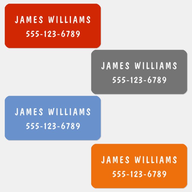 Minimale kundenspezifische moderne Personalisierte Etiketten (Gruppe)