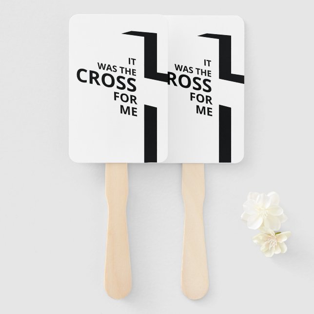 Minimale Kunst Christlich Art Cross Gospel Redewen Fächer (Vorne und Hinten)