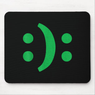 Minimale Kunst glücklicher trauriger Aussichten fü Mousepad