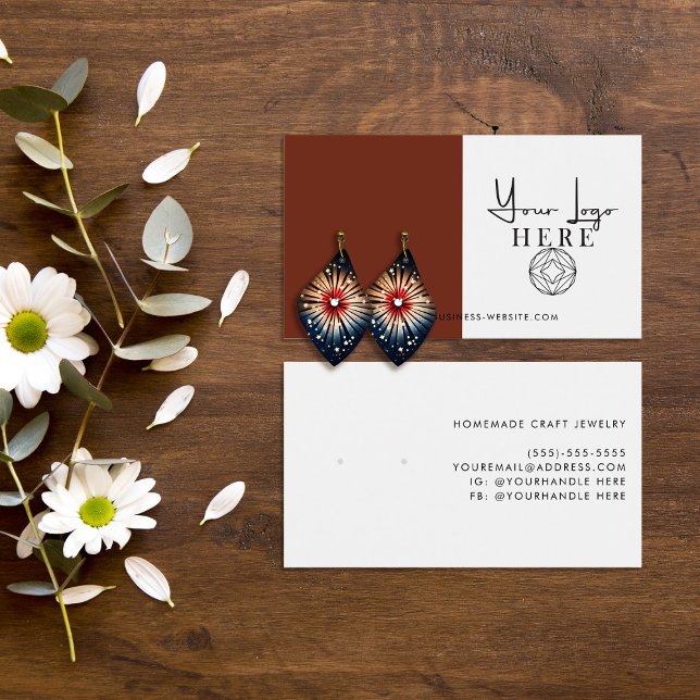 Minimale Kupferrot-weiße Logo-Ohrenanzeige (Von Creator hochgeladen)