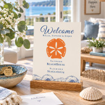 Minimale Küsten-Sand-Dollar-Wi-Fi-Tafel für Gäste