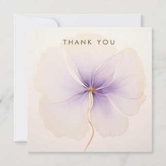 Minimale Lavendel-Aquarell-Blume Dankeskarte