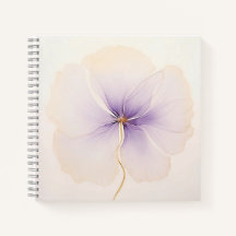 Minimale lavendelfarbene Aquarell-Blumen-Spirale