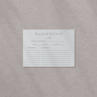 Minimale Leaf Dusty Blue Brautparty Rezeptorkarten