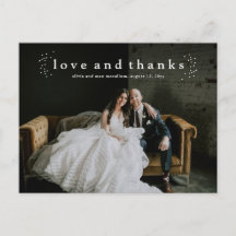 Minimale Liebe und Dank Foto Hochzeit