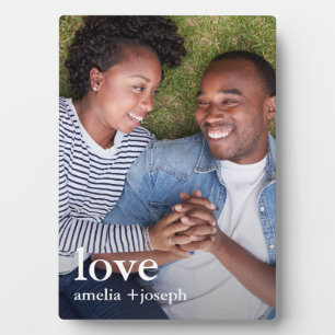 Minimale Liebes-Namen-Fotoplakette Fotoplatte