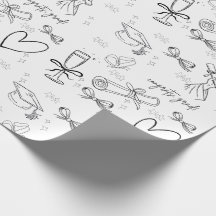 Minimale Line-Art-Abschluss-Verpackungspapier