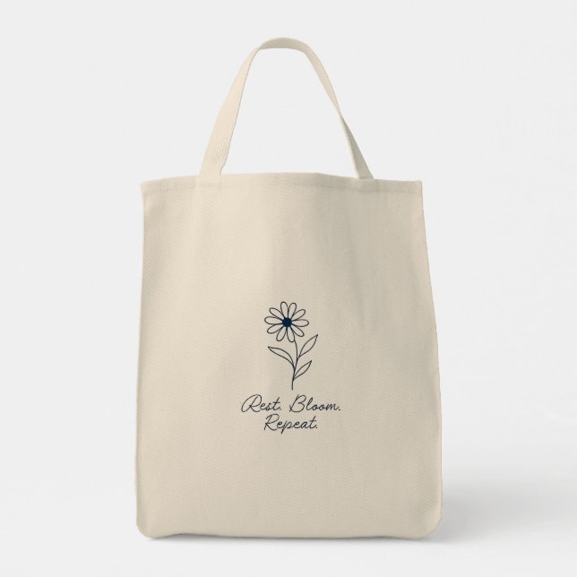 Minimale Linie Art Tote Bag Tragetasche (Rückseite)