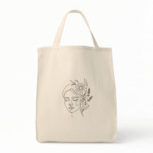 Minimale Linie Art Tote Bag