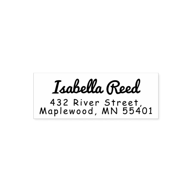 Minimale Linie Art Typografy Name Rücksendeadresse Permastempel (Design)