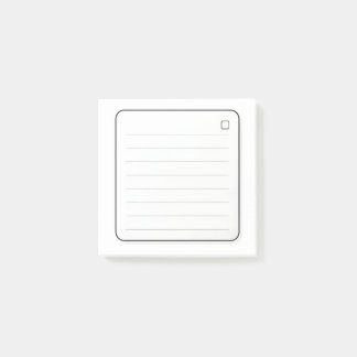 Minimale Linien-Klebezettel druckbar | Einfache Li Post-it Klebezettel