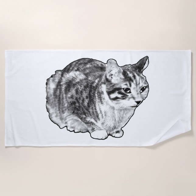 Minimale Linien mit Schneeflecken Strandtuch (Vorderseite)